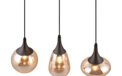 Lumina Takpendel 3-delad E14 matt svart/bärnsten