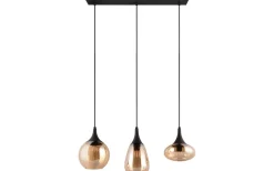 Lumina Takpendel 3-delad E14 matt svart/bärnsten