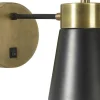 Luna Vägglampa 13cm Svart/Antikmässing