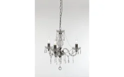 Luster Kristallkrona 46cm 3-delad E14 transparent