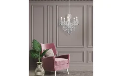 Luster Kristallkrona 52cm 5-delad E14 transparent