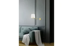 Lyon Vägglampa E27 matt mässing