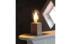 Lys Bordslampa E27 10cm Brun