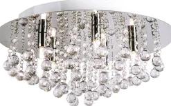 Madelene Kristallplafond 50cm Krom