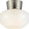Malaga Plafond 20cm Vit/Satinnickel