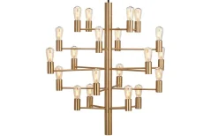 Manola Takkrona 70cm LED 20x2,5W Satinmässing