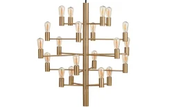 Manola Takkrona 70cm LED 20x2,5W Satinmässing