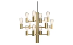 Manola Takkrona Mini 45cm LED 12x2,5W Satinmässing