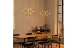 Manola Takkrona Mini 45cm LED 12x2,5W Satinmässing