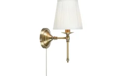 Manor Vägglampa Vit/Antikmässing