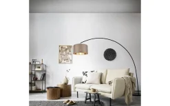 Mansur Golvlampa E27 matt svart/grå