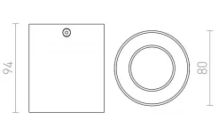 Mantova I Takspotlight Matt Vit GU10