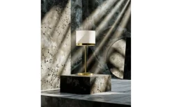 Marcel Bordslampa 55cm Mässing/Vit