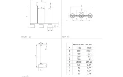 Mariel Taklampa 91cm Grå