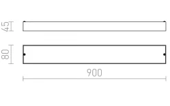 Marina Vägglampa Krom 90cm LED 19W IP44 3000K