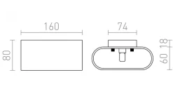 Mario Vägglampa Mattsvart/Guld G9
