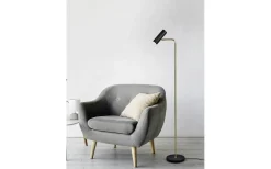 Marley Golvlampa GU10 matt mässing/matt svart