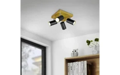 Marley Spotlight 4-delad GU10 matt svart/trä