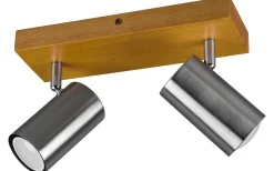 Marley Spotlight 2-delad GU10 borstad stål/trä