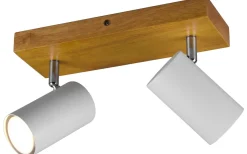 Marley Spotlight 2-delat GU10 matt vit/trä