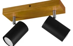 Marley Spotlight 2-delat GU10 matt svart/trä