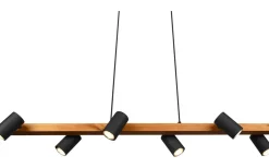 Marley Takpendel 6 st 115cm GU10 matt svart/trä