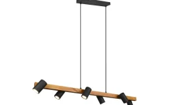 Marley Takpendel 6 st 115cm GU10 matt svart/trä