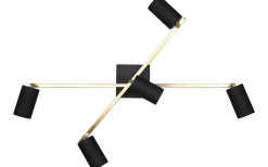 Marley Takspotlight 5-delad GU10 svart/guld