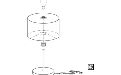 Maserlo Bordslampa 42cm Svart/Guld