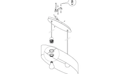 Maserlo Taklampa 100cm Svart/Guld