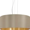 Maserlo Taklampa 53cm Taupe/Guld