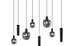 Mataro Takpendel 8-delad mattsvart/förkromad