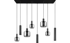 Mataro Takpendel 8-delad mattsvart/förkromad