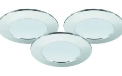 MD-232 Downlight 3000K 3x10W, Krom 230V IP44 3-Pack
