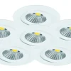 MD-360 LED-downlightset, 6x6W, 2700K, IP44