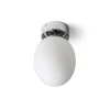 Meringue Plafond 16cm Opal/Krom IP44