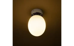 Meringue Plafond 16cm Opal/Krom IP44