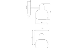 Messina Vägglampa Krom/Vit IP44