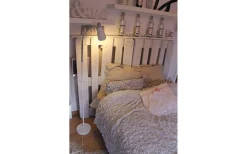 Metall Golvlampa 140cm Vit/krom