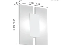 Metrass Vägglampa LED 3000K 4,5W Vit