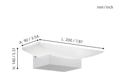 Metrass Vägglampa LED 3000K 5,6W Vit