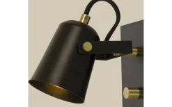 Metz Vägglampa Svart/Matt Mässing