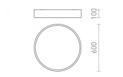 Mezzo Plafond 60cm LED 60W 3000K Vit