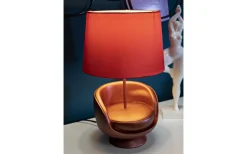 Midcentury Bordslampa 43cm Röd