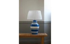 Ming Lampfot 51cm Royal Blue Stripe