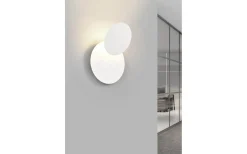 Mio Vägglampa LED rund matt vit