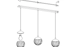 Mirtazza Taklampa 88cm Svart