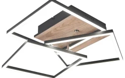 Mobil Plafond LED träimitation/mattsvart