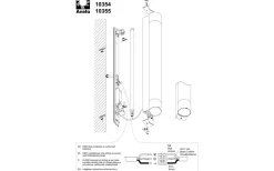 Modica Vägglampa med Uttag 68cm Krom IP44