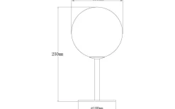 Molekyl Bordslampa 27cm Mässing/Opal